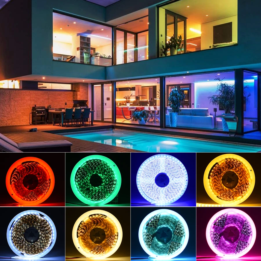 5M 600 LED 5054 LED Strip Light Waterproof DC12V Ribbon Tape Brighter Than 5050 Cold White/Warm White/Ice Blue/Red/Green/blue