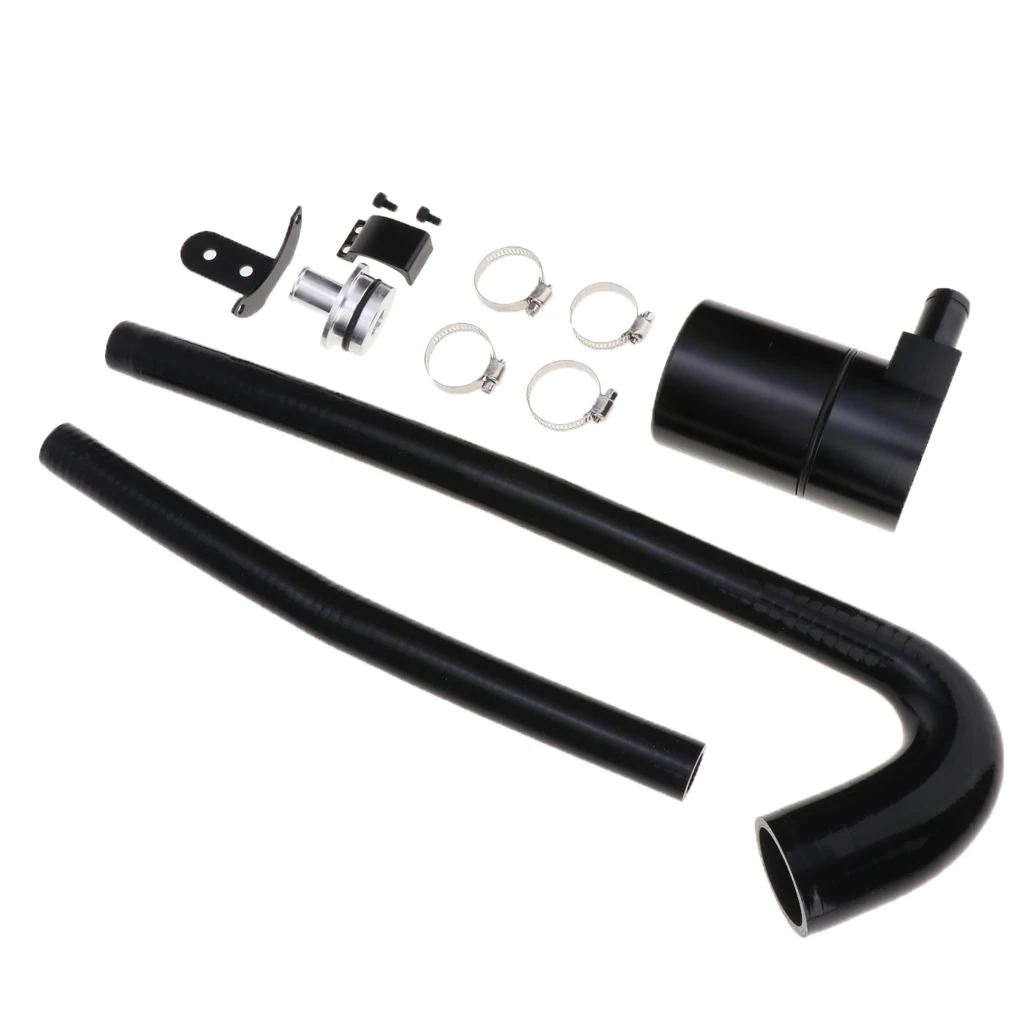 Engine Baffled Oil Catch Tank Can Reservoir Breather Filter Hose Set for BMW N54 335