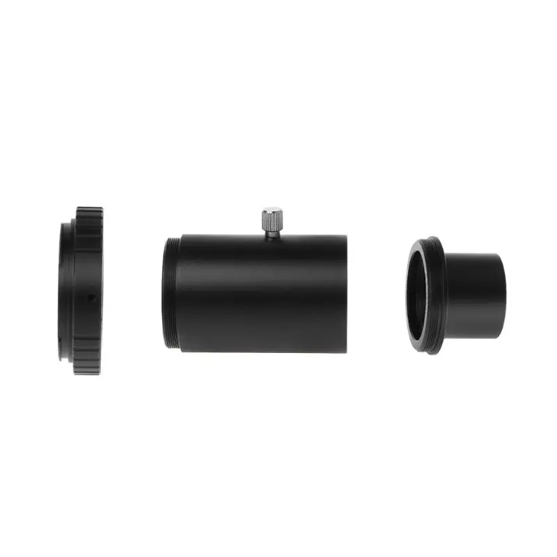 Aluminum T2 Adapter Telescope Extension Tube 1.25 inch Telescope Mount Adapter Thread T-Ring Canon EOS /Nikon DSLR Camera