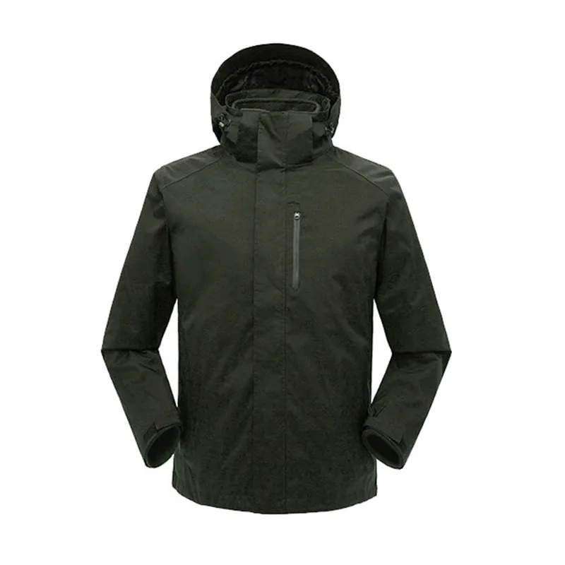 L size Navy Xiaomi ULEEMARK зимнее пальто с капюшоном для мужчин Горячая Мода зимняя куртка ветрозащитная водонепроницаемая одежда для мужчин s 2 в 1 Толстая теплая парка - Цвет: L size Navy