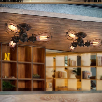 

Ceiling Light Home Easy Install Chandeliers Decor Vintage Industrial Indoor Fixture 3 Lamp Iron Durable Bronze Adjustable Socket