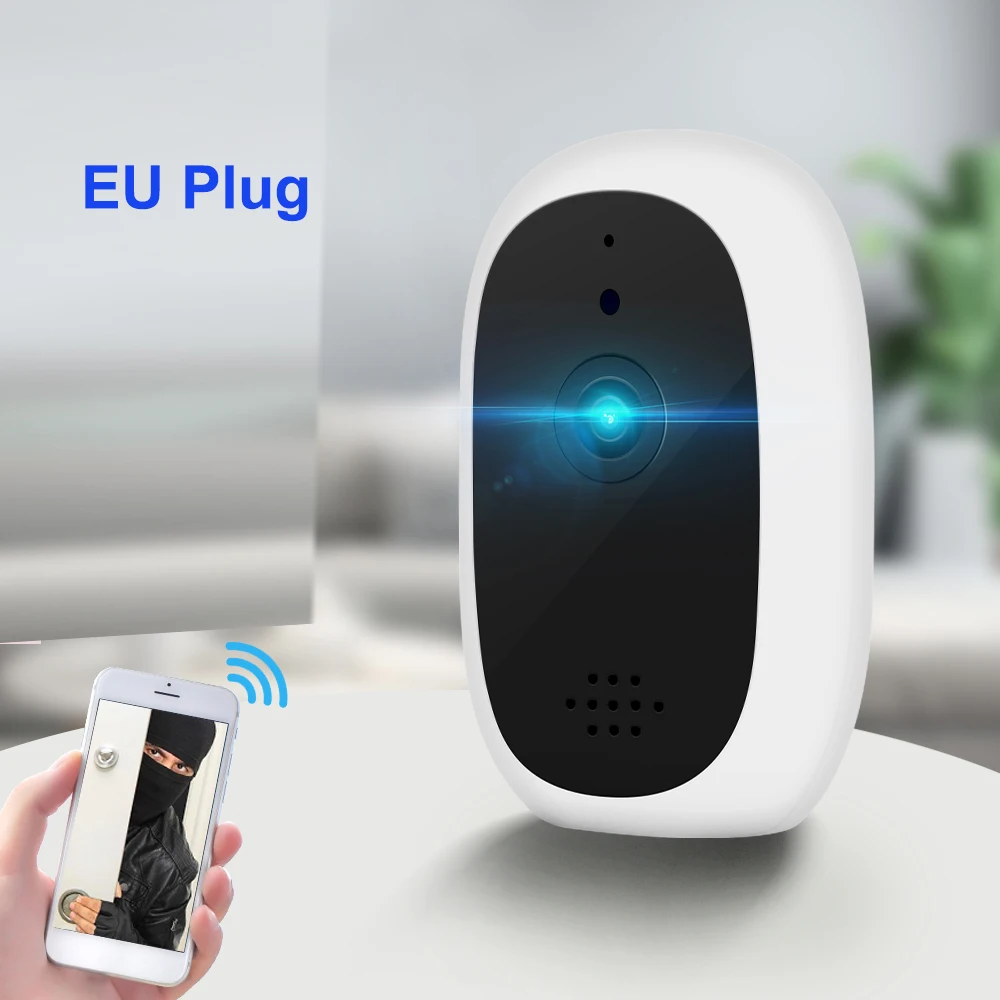 DIDIHOU, детская камера, 720 P, детский монитор, мини IP камера, беспроводная, WiFi камера, охранное наблюдение, CCTV камера, умная сигнализация - Цвет: EU