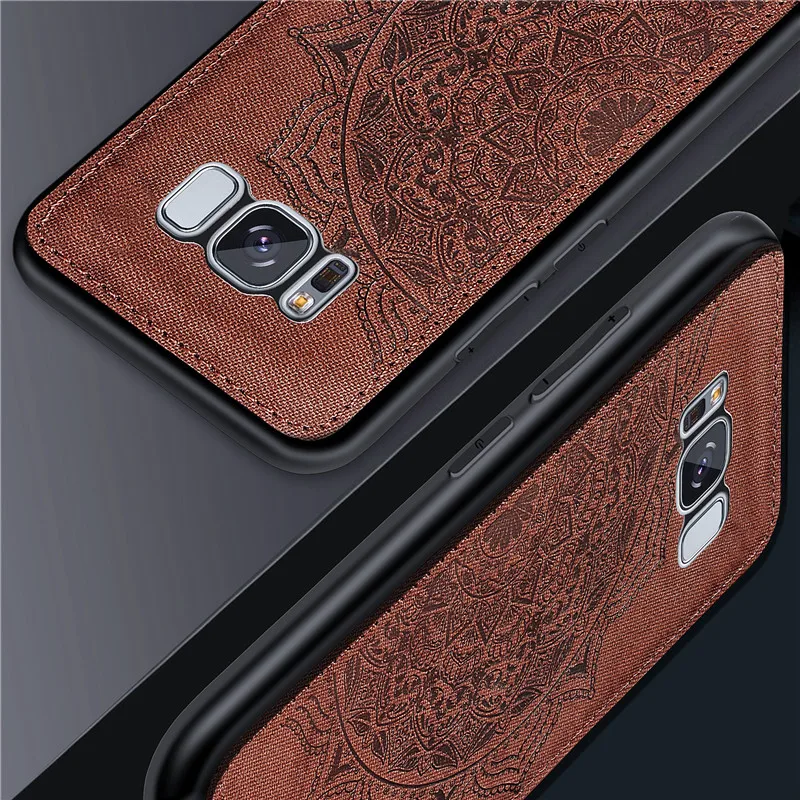 Mandala Phone Cover For samsung galaxy s8 plus case silicone Flower Magnetic Fabric Shockproof Case Flowers | Мобильные телефоны и