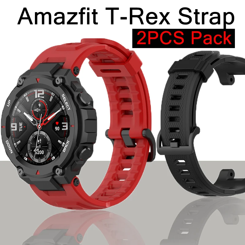 2 шт. силиконовый ремешок для Huami Amazfit T Rex сменный Xiaomi REX Смарт часы браслет