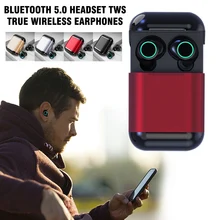 1 пара мини беспроводной 4000 мАч в ухо стерео Bluetooth Беспроводные наушники гарнитура Голосовое управление Handfree