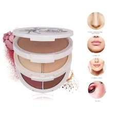 Music Flower 5 в 1 Цвета Watertproof Румяна 5 цветные Румяна диск телесного цвета макияж для лица осветляющая палитра для макияжа
