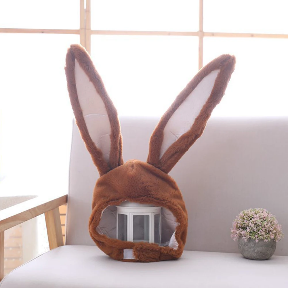 55 × 27 см милый плюшевый кролик для девочек уши шапка с наушниками головной убор теплые аксессуары для фотографий кролик пушистый пинч подушка безопасности смешные шляпы