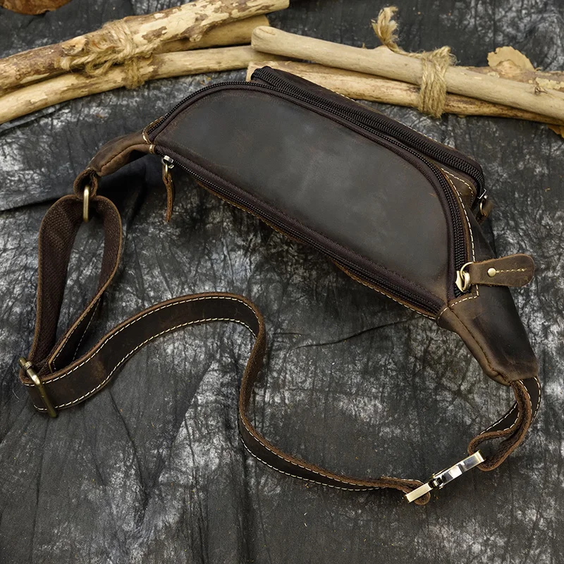 Leather Bum Bag Dark Brown Echuca