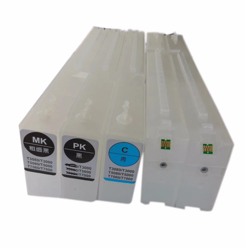 

vilaxh 1Set Empty Refillable Ink Cartridge For Epson SureColor T3200 T5200 T7200 T3270 T5270 T7270 T3270D T5270D T6941-T6945