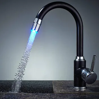 

Kitchen Faucet Switch Pull-out Durable Plated Cold-Hot Water Home Professional Kitchen Sink High-Arch Spout Spray Easy Install