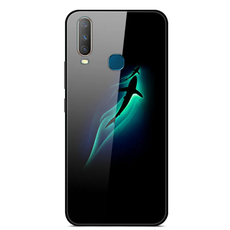 Чехол из закаленного стекла для Vivo Y17, чехол, жесткая задняя крышка для Vivo Y15, чехол для Vivo Y12, чехол из ТПУ, бампер для Vivo Y3, чехол, Funda