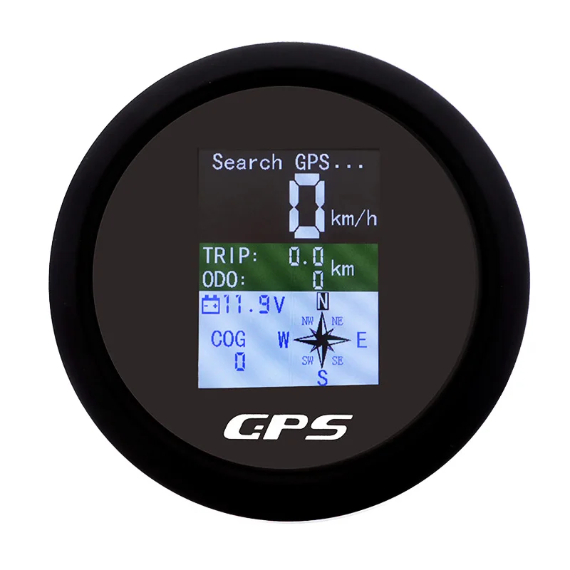 Car Digital GPS Speedometer With GPS Antenna Odometer Adjustable Trip COG Voltmeter 85MM TFT Screen Speedometer For Motorcycle