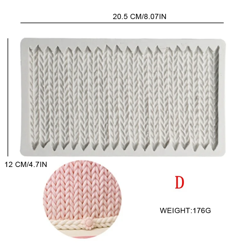 Вязание шерсть шерстяная пряжа силиконовые 3D тиснение дизайн помадка торт плесень, украшение торта конфеты делая плесень помадка плесень