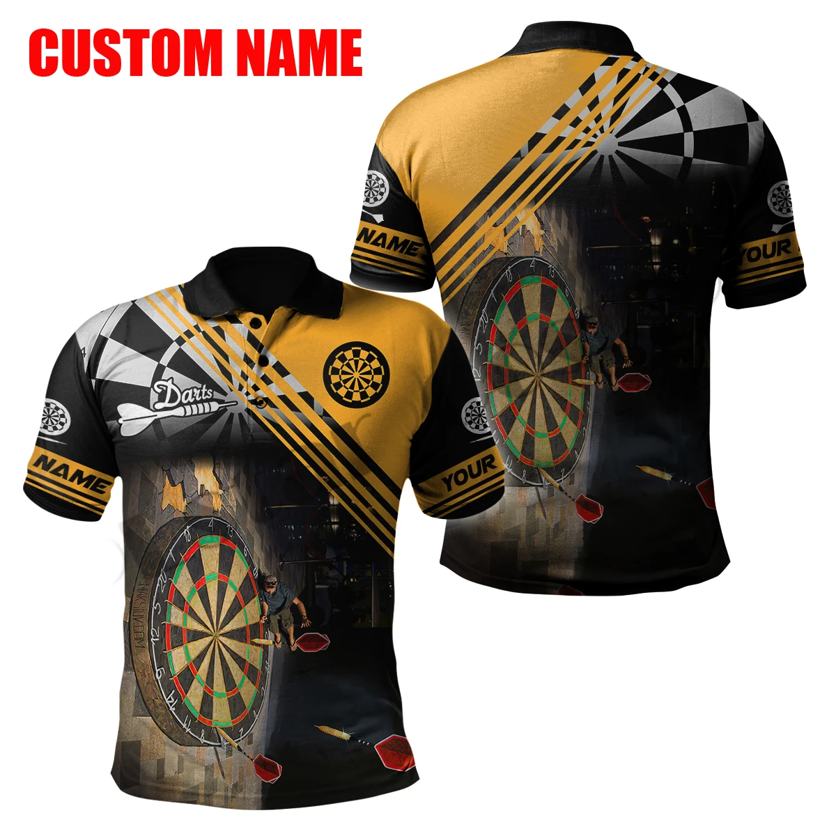 PLstar Cosmos 3DPrint Newest Darts Player Polo Shirt Custom Name Team Funny Harajuku Streetwear Sleeveless Tees Fitness Unisex 1