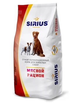 

Sirius meat diet for dogs 3 kg * 2 pcs.