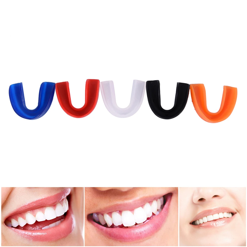 

Tooth Protector With Plastic Case Box Anti Shock 1pc Mouth Guard With Box Single-sided Teeth Guard Mouthguard Free Combat Sports