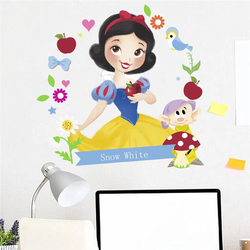 Rapunzel Snow White Cinderalle Belle Ariel Princess Wall Stickers For Kids Room Decoration Diy Cartoon Wall Art Decal Pvc Poster Rapunzel Snow White Cinderalle Belle Ariel Princess Wall Stickers For Kids Room Decoration Diy Cartoon Wall Art Decal Pvc Poster