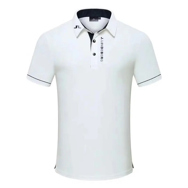 Новинка; одежда для гольфа; сезон весна-лето; футболка с короткими рукавами; JL Golf Sport; не скатывается; футболка с короткими рукавами для гольфа; Cooyute; - Цвет: Белый