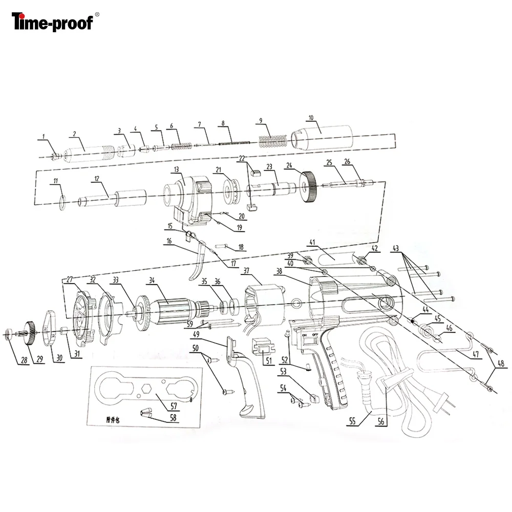 Time-proof Запчасти для TAC700 Электрический Клепальщик