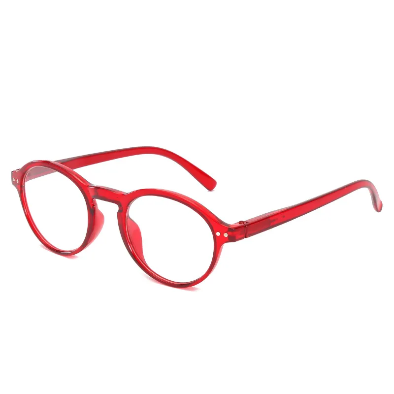 Iboode мужские очки для чтения круглая рамка в стиле ретро очки при дальнозоркости 1,0 1,5 2,0 2,5 3,0 3,5 4,0 очки с диоптриями цвета — красный, синий, черный - Цвет оправы: Красный