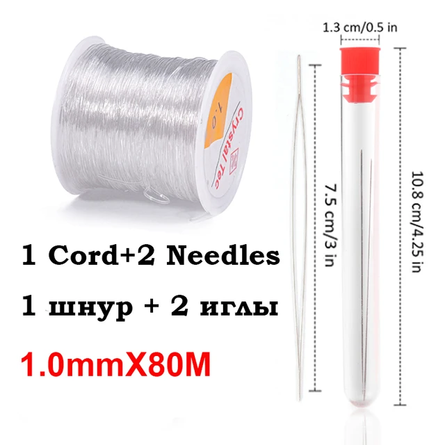100M Plastic Crystal DIY Beading Stretch Cords Elastic Line Jewelry Making Supply Wire String jeweleri thread String Thread 1.0mmX80M Crystal