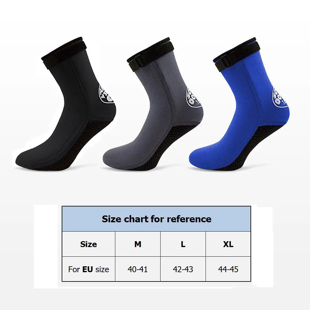 3mm Diving Socks Neoprene Swimming Beach Sock Shoes Portable Spearfishing Snorkeling Socks Water Sport Accessories for Man Woman