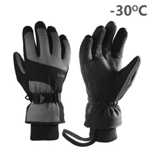 30 градусов Цельсия морозостойкие мужские и женские сноуборд лыжные перчатки зимние теплые лыжные перчатки ветрозащитные водонепроницаемые унисекс длинные манжеты перчатки