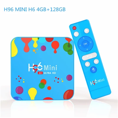 New Android 9.0 TV Box H96 Mini ALLWINNER H6 Quad Core 2.4&5.8Ghz Dual Wifi 4GB 128GB 6K Set Top Box Media Player Home Theatre - Цвет: 4G128G TV Box