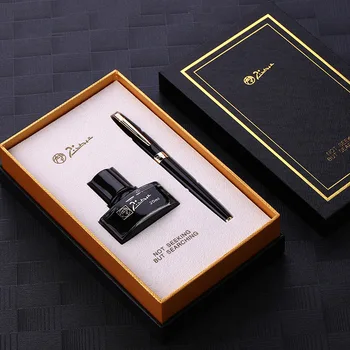 

Picasso PS-717 Pen Business Office Financial Pen Calligraphy Calligraphy Metal Fountain Pen Pencil box Small Ink Gift Set