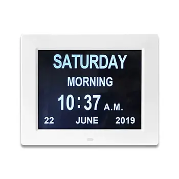 

Digital Calendar Alarm Day Home Clock Extra Large Memory Loss Daily Alarms Medicine Reminder for Seniors