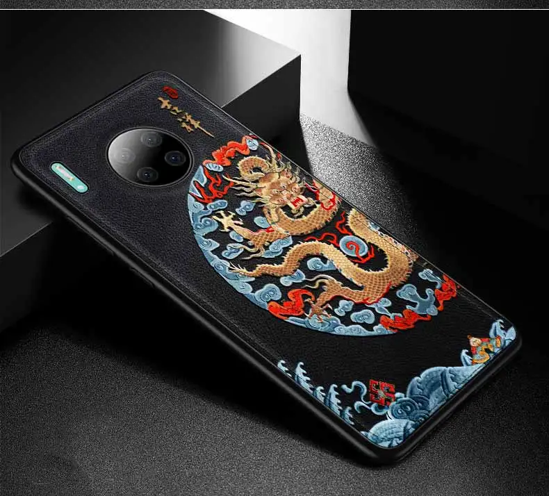 Для huawei mate 30 Pro 30 20 5G чехол из искусственной кожи HD рельефный узор противоударный матовый чехол для huawei mate 30 30Pro Funda корпус