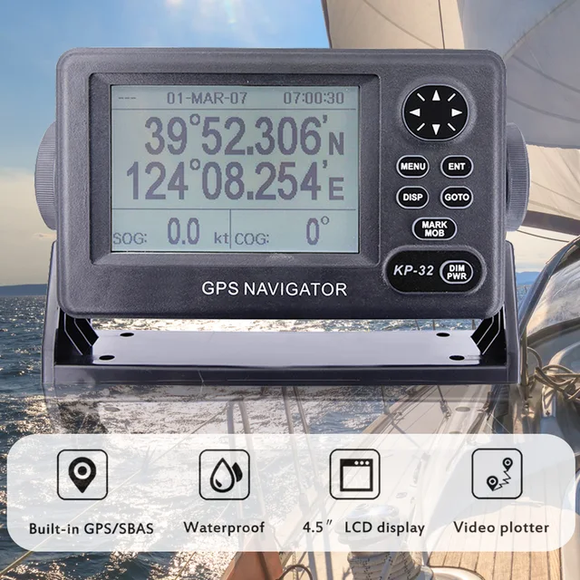 ONWA KP 32 لتحديد المواقع/SBAS البحرية الملاح 4.5 بوصة شاشة الكريستال السائل لتحديد المواقع والملاحة محدد جهاز ملاحة عالي الجودة قطع الزورق