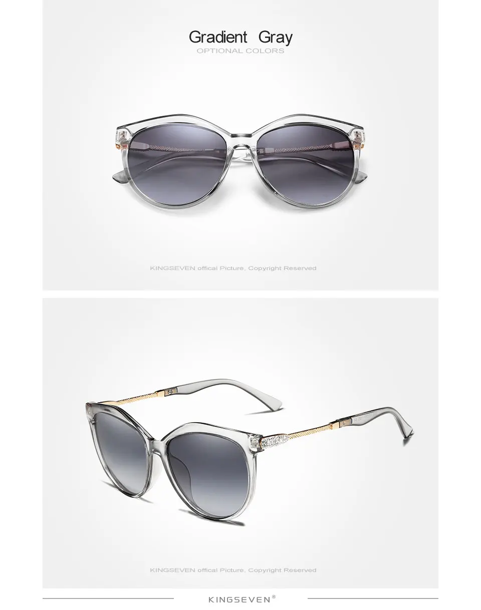 KINGSEVEN 2022 Polarized Women's Sunglasses Gradient Lens Luxury