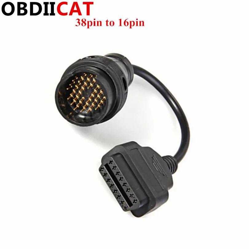 

38 Pin to 16 pin OBD OBD2 OBDII Car Diagnostic Tool Adapter Converter Cable in stock free shipping