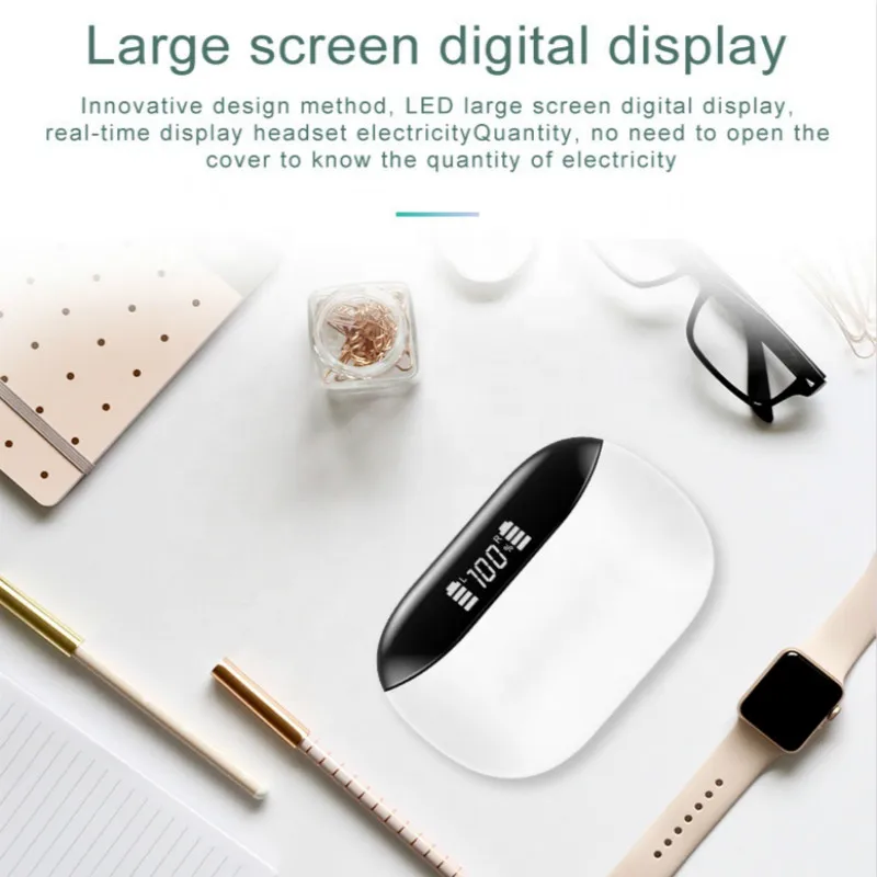 X9 TWS Wireless Bluetooth Earphone Stereo Dual Mic Waterproof Noise Cancelling Earphones LED Display with Charge Box for iphone