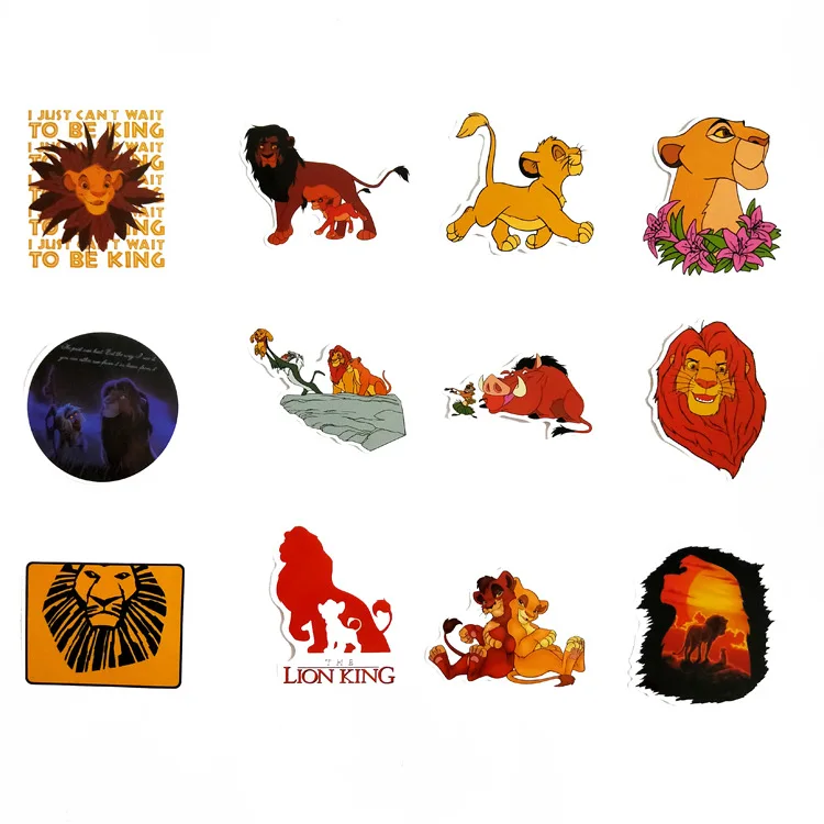 50 шт., наклейка "Король Лев", s Simba, наклейки на животных, наклейки для DIY ноутбука, чемодана, гитары, холодильника, велосипеда, мотоцикла, автомобиля, наклейки