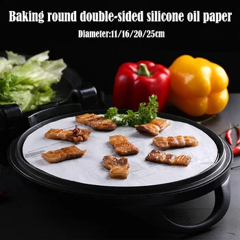 

40/48/72pcs Baking Parchment Non-stick Round Paper For Toaster Oven Microwave Non-toxic Odourless 110/160/200/250mm New