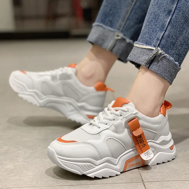 

Womens Sneakers Shoes 2018 Fashion Woman-shoes Women's Heels Tennis Female Designer Woman's Trainers Summer Med Lace-Up Cotton