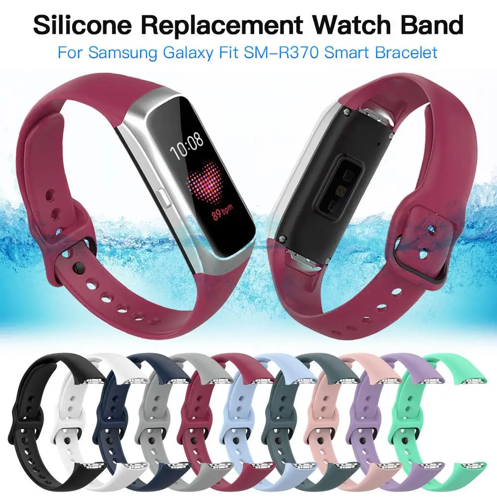 

Silicone Sport Watch Band Strap Wrist Band Strap For Samsung Galaxy Fit SM-R370 Smart Bracelet Watch Strap Accessories