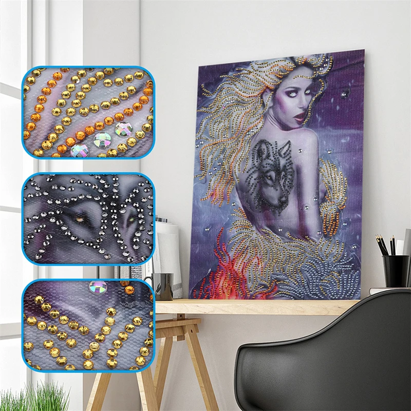 

DIY Diamond Painting Embroidery Cross Stitch Craft Home Wall Decor Beauty Without Frame