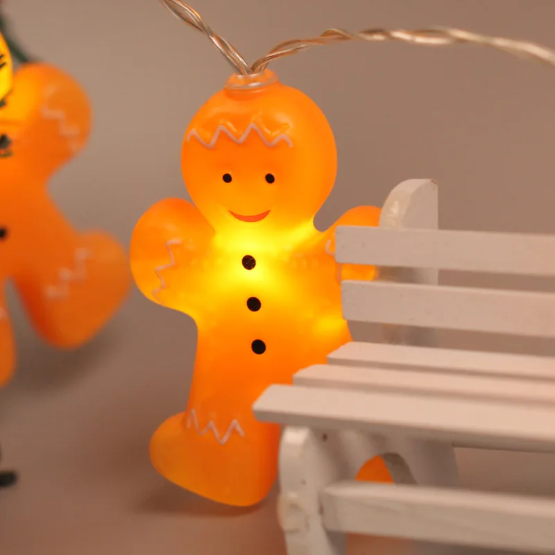 2,5 м 20LED мультяшная цветная лампа для моделирования, Рождественский Колобок, лампа на батарейках, детский праздничный стол, декоративная лампа для комнаты