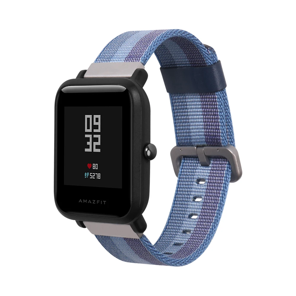 Ремешок для смарт часов Amazfit Bip Lite S 20 мм сменный нейлоновый Плетеный силиконовый