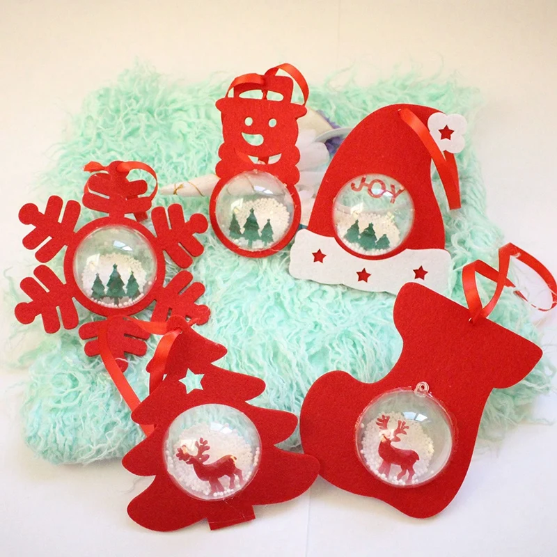 5 упаковок прозрачных пластиковых Подвесок в виде рождественского ...