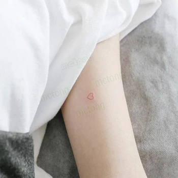 

Temporary Tattoo Red Cute Heart Moon Sun Flower Snake Waterproof Art Water Transfer Fake Tatoo Flash Tatto Sticker for Men Women