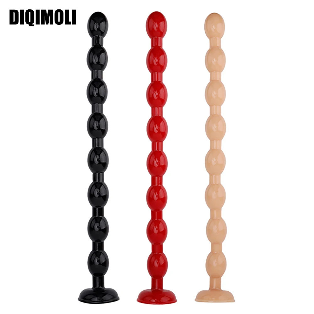 Zoll Überlänge 19,68 Runde Perlen Anal Plug Dildos Soft Anal Dilator Sexspielzeug zur Stimulation eines_voghion.com