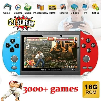 

5.1inch Hand-held Gaming Player 8GB ROM PSP Console Hand Game Machine Built-in 3000+ Games PK Nintendo Switch