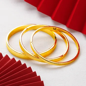 

Gold-plated brass openings fashion lover gift card buckle alluvial gold bracelet accessories wholesale jewelry bracelet