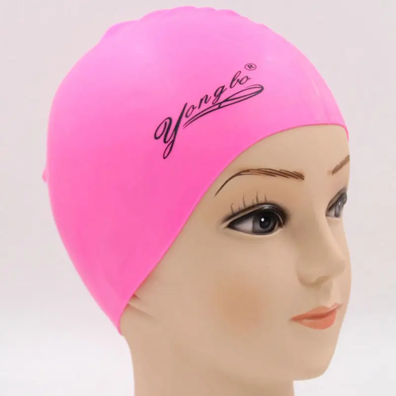 Pink Пляжная шапочка для плавания прочная эластичная силиконовая шляпа для бассейна для взрослых - Цвет: Pink