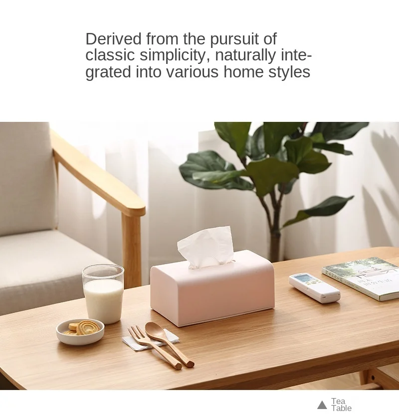 Description Picture 5 of itemTissue Box Cover Toilet Paper Box Solid Napkin Holder Case Simple Stylish Tissue Paper Dispenser Home CarOrganizer