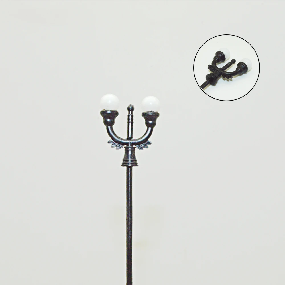 

Teraysun double head N scale Landscape courtyard Light for scenery train layout scale model light Model Garden Lamps